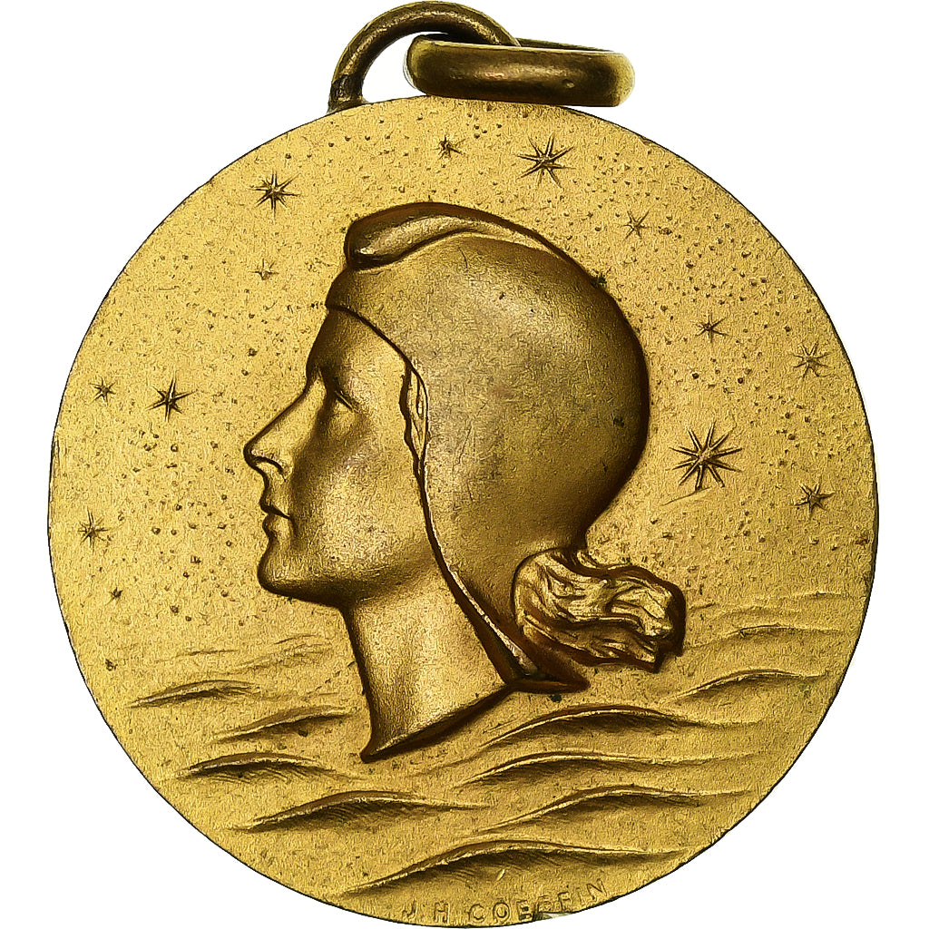 France, Medal, Compagnie Générale Transatlantique, France, 1962, Gilt Bronze