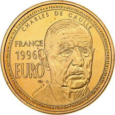 Francja, medal, Charles De Gaulle, 1 Euro Essai, 1996, Stop miedzi, Jimenez