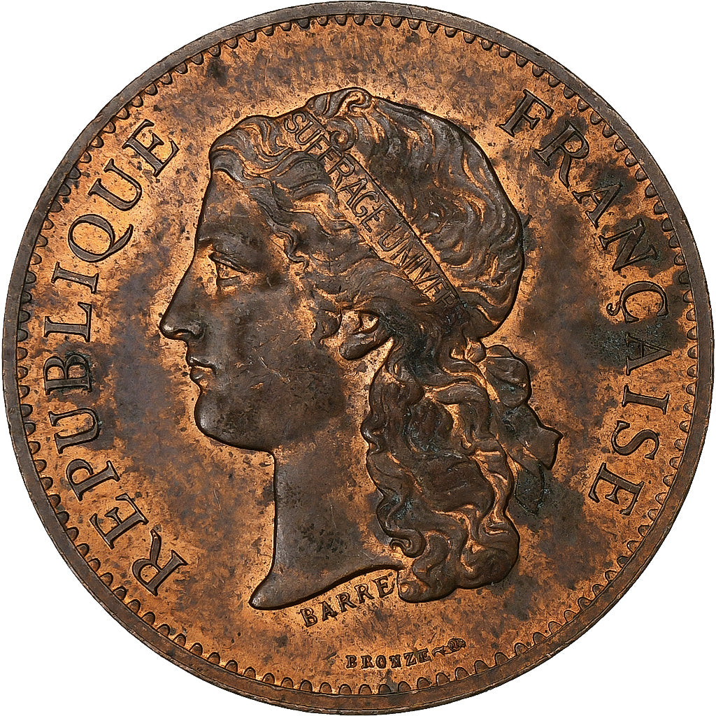 France, Token, Exposition universelle de Paris, 1889, Bronze, Barre, VF(30-35)