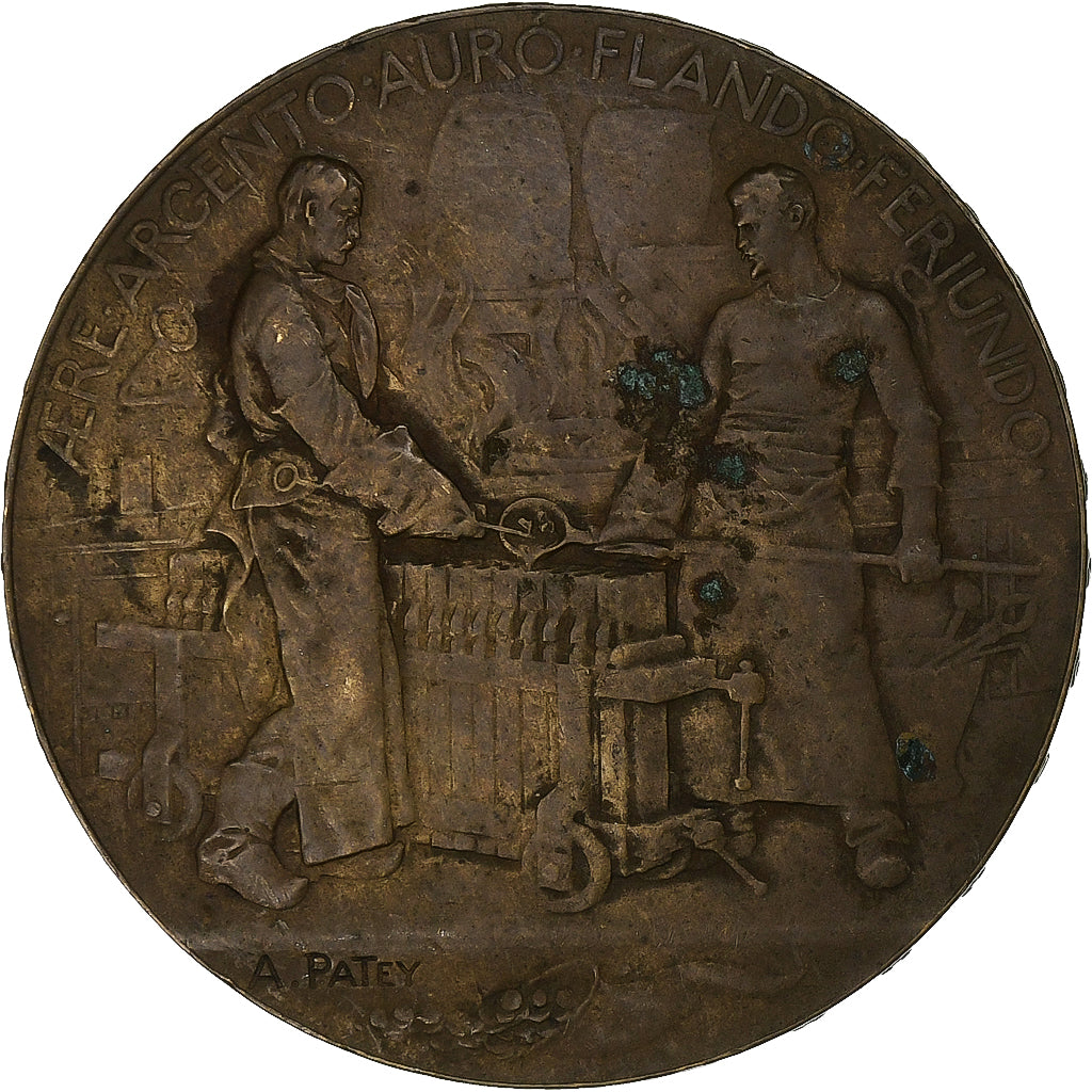 France, Medal, Exposition à la Monnaie de Paris, 1900, Bronze, Patey, VF(30-35)