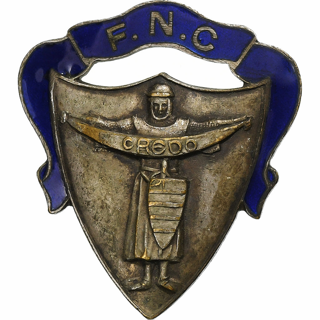 France, Broche, Fédération Nationale Catholique, Silvered bronze, EF(40-45)