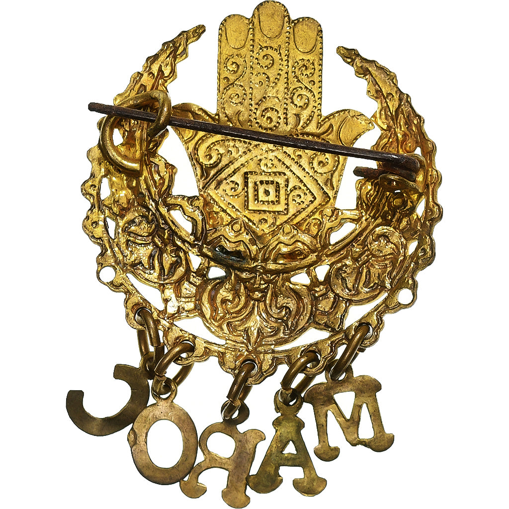 France, Broche, Main de Fatima, Brass, EF(40-45)