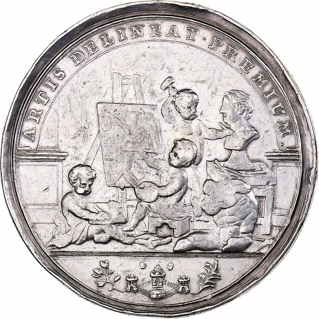 AUSTRIAN NETHERLANDS, Medal, Charles de Lorraine, Académie Royale des