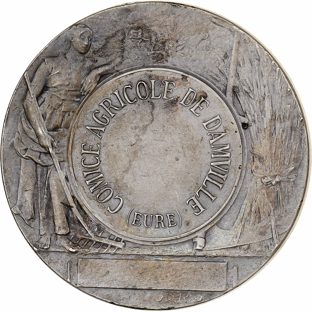 France, Medal, Comice Agricole de Damville, Eure, Silver, Rivet, AU(55-58)