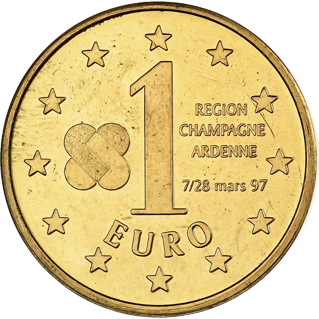 Francia, zeton, 1 Euro Champagne Ardenne, 1997, Cobre - níquel - aluminio, SC