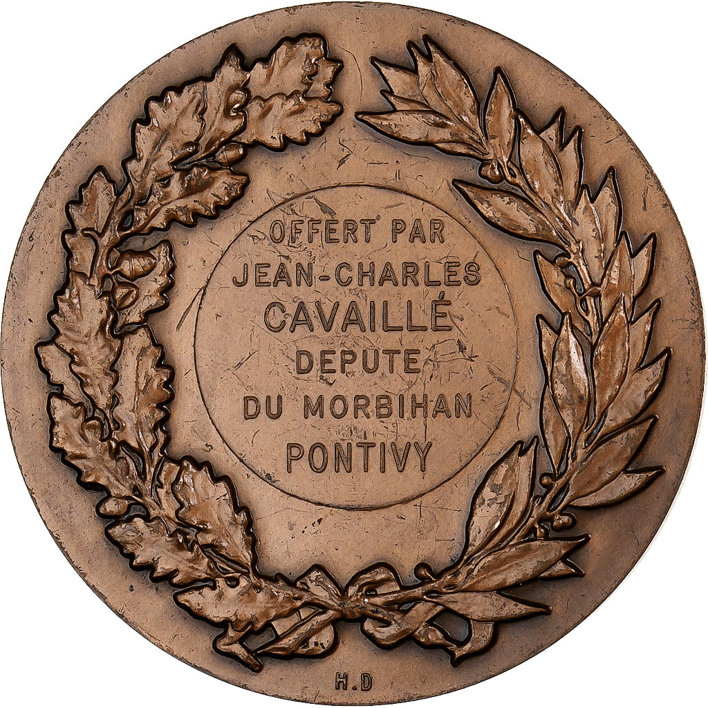 Francia, medaglia, Offert par J.C Cavaillé, Député du Morbihan, Pontivy
