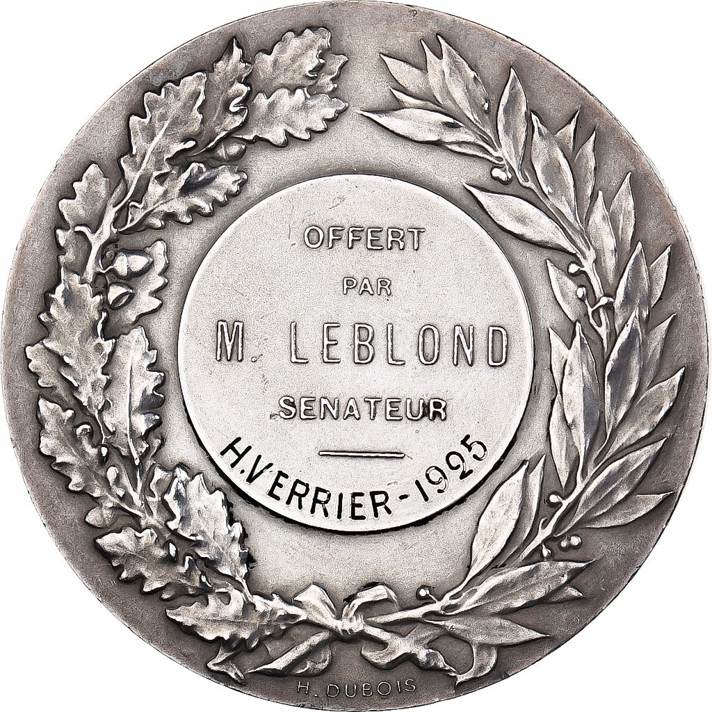 Francia, medaglia, Offert par M. Leblond, Sénateur, 1925, Argento, Dupuis.D