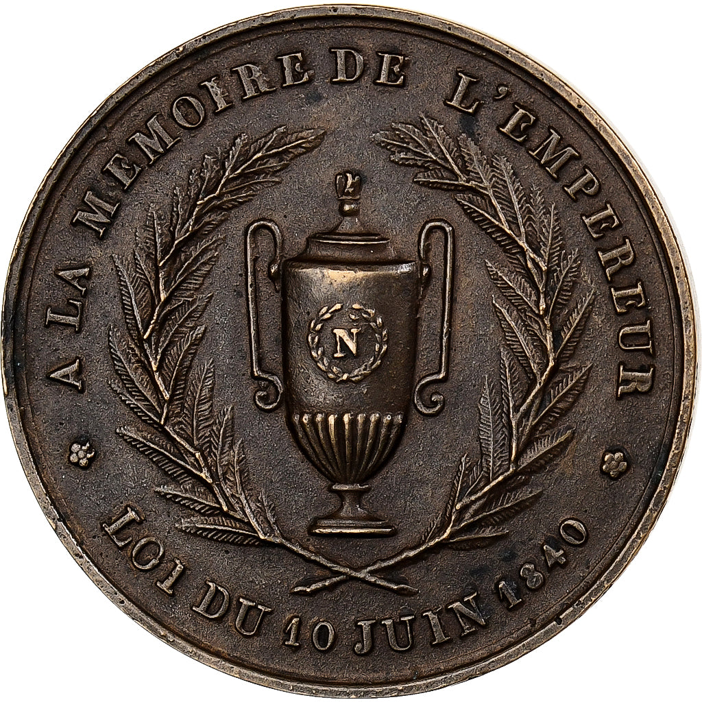 France, Medal, A la Mémoire de Napoléon Le Grand, 1840, Copper, AU(55-58)