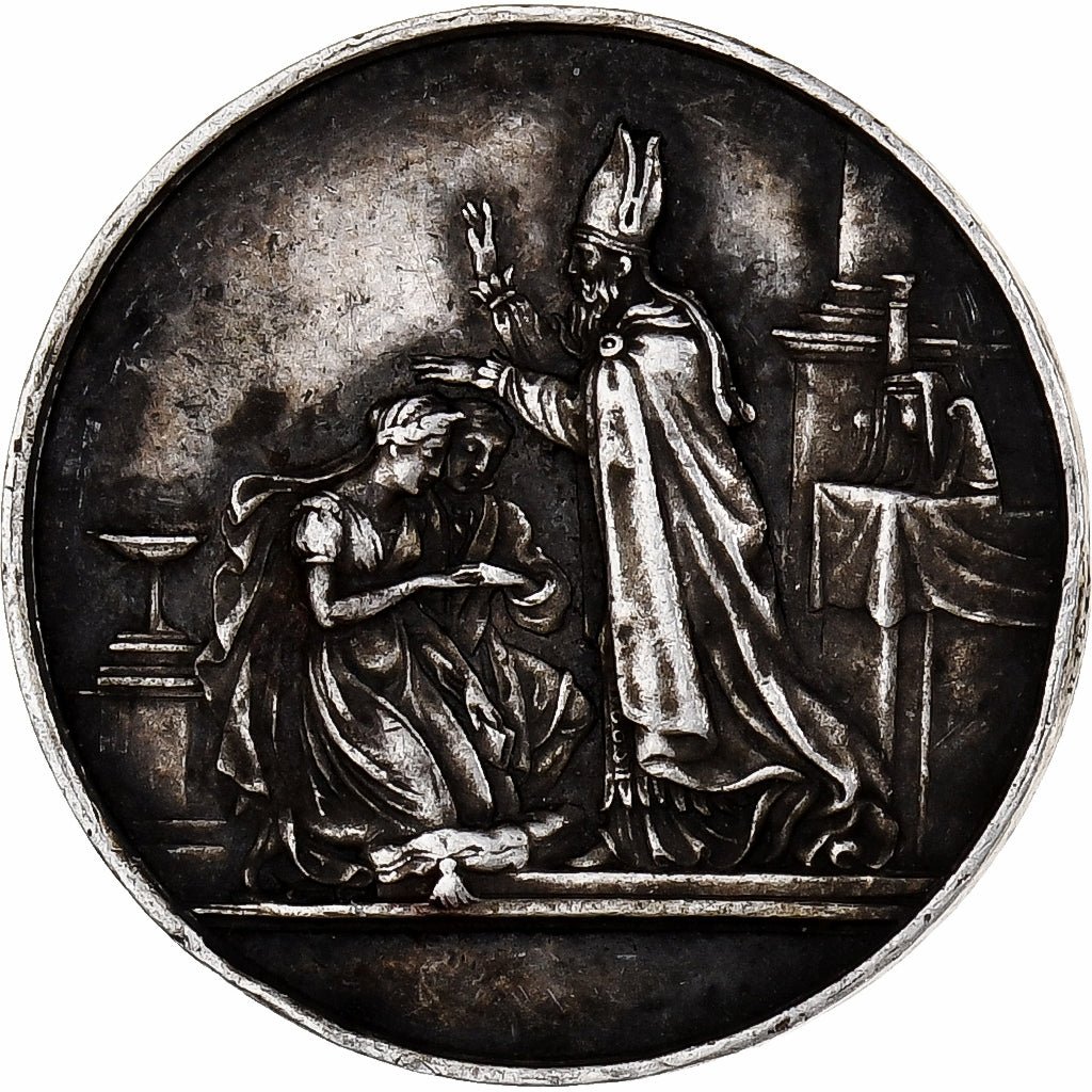 France, Medal, Noces, Mariage, Religion, Silver, EF(40-45)