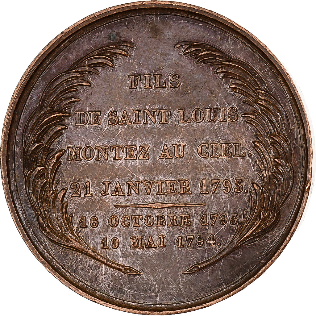 Francia, medaglia, Convention, Hommage à la Famille Royale, 1794, Bronzo, De