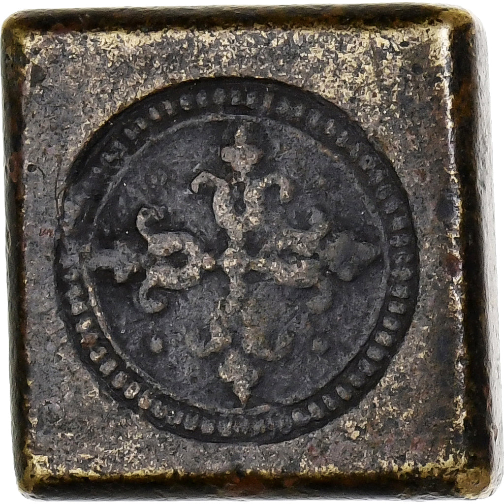 France, Poids Monétaire, Franc Henri III, Brass, VF(20-25)