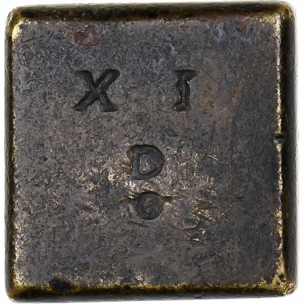 France, Poids Monétaire, Franc Henri III, Brass, VF(20-25)