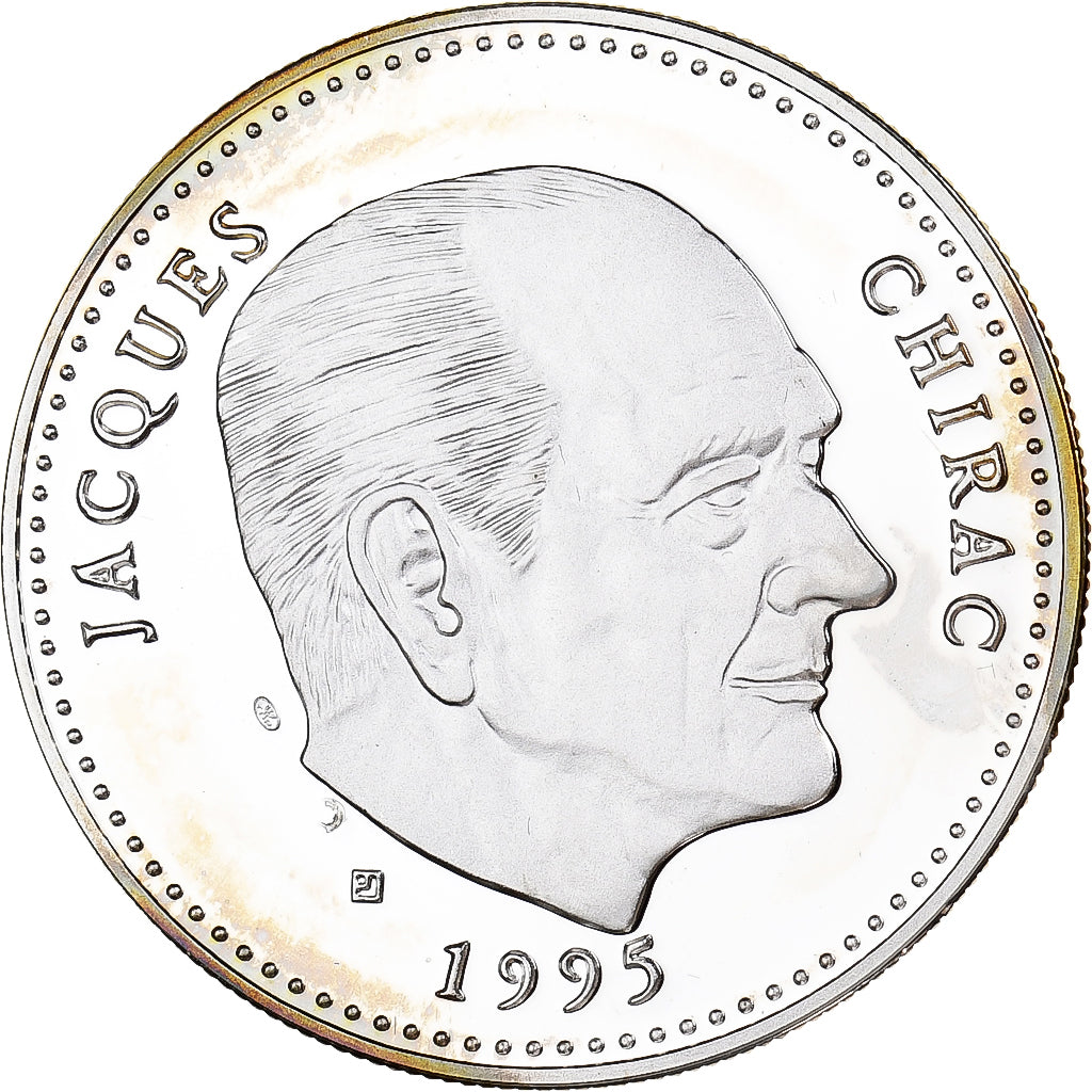 France, Medal, Ve République, Jacques Chirac, 1995, Silver, MS(65-70)