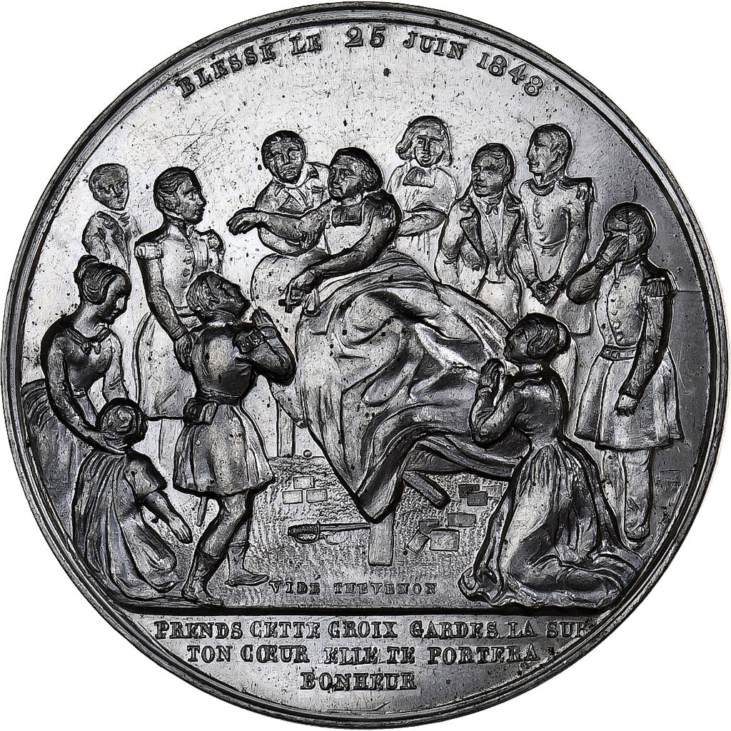 France, Medal, Mort de l'Archevêque Le Bon Pasteur, (1848-1852), Tin, MS(63)