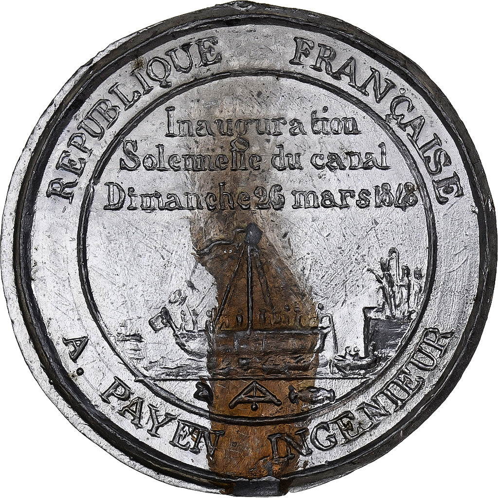 Frankrijk, Medaille, Canal de l'Aisne à la Marne, A. Payen, Ingénieur