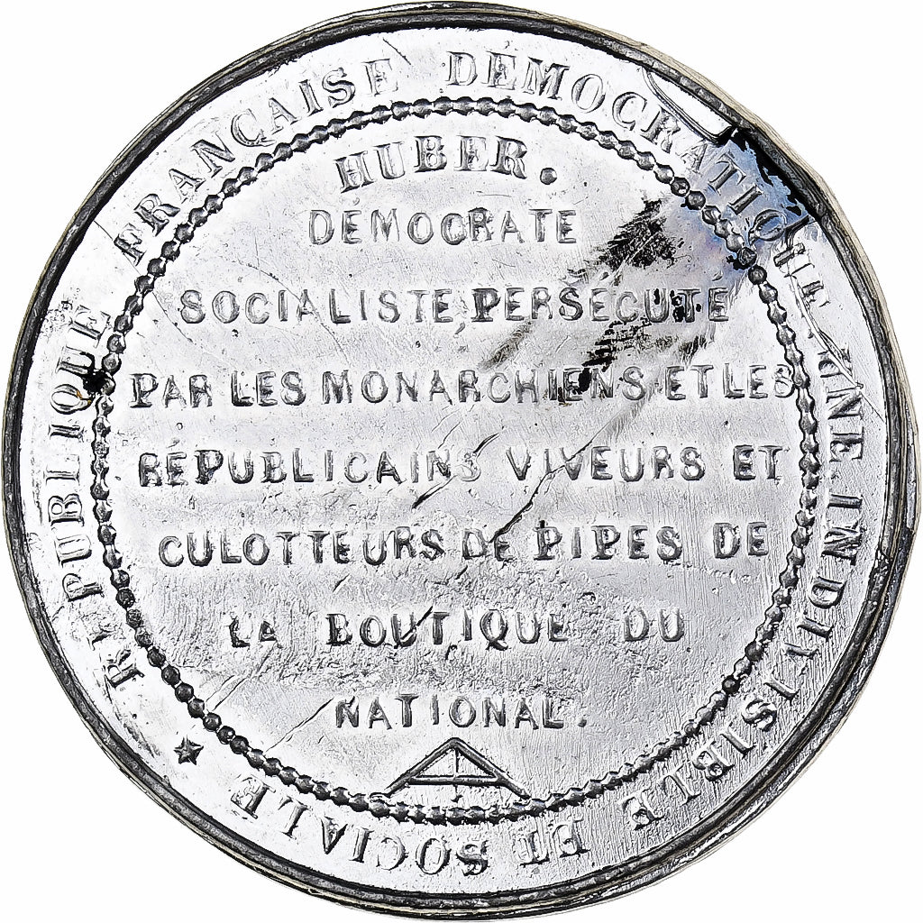 Francia, medaglia, Arrestation suite à l'Attentat du Citoyen Huber, 1848