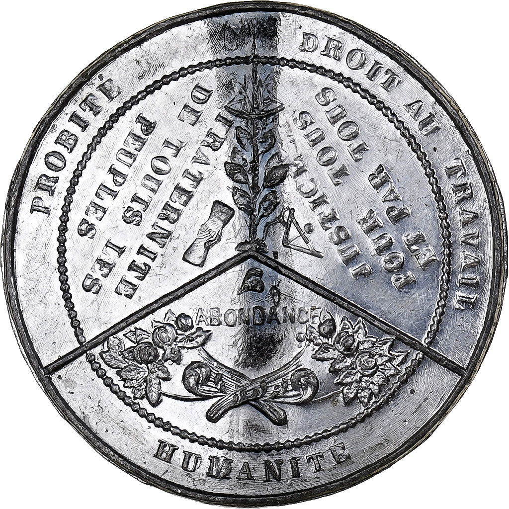 France, Medal, Exposition des Théories de Proudhon, 1848, Tin, AU(50-53)
