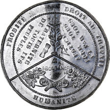 France, Medal, Exposition des Théories de Proudhon, 1848, Tin, AU(50-53)