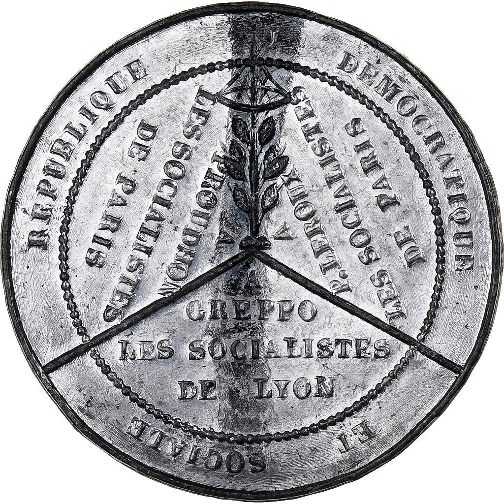 France, Medal, Exposition des Théories de Proudhon, 1848, Tin, AU(50-53)