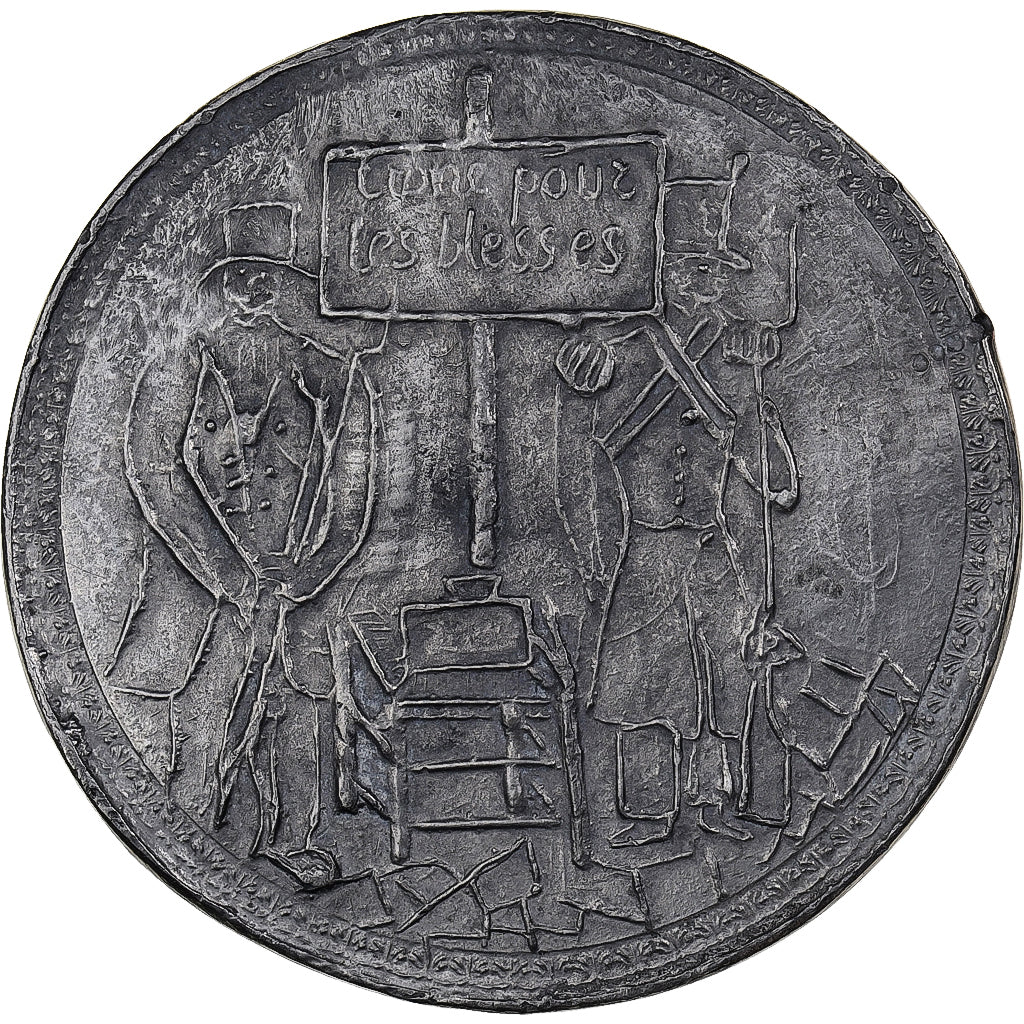 Francia, medalla, Lutte et Chute de la Royauté, 1848, Hojalata, MBC+