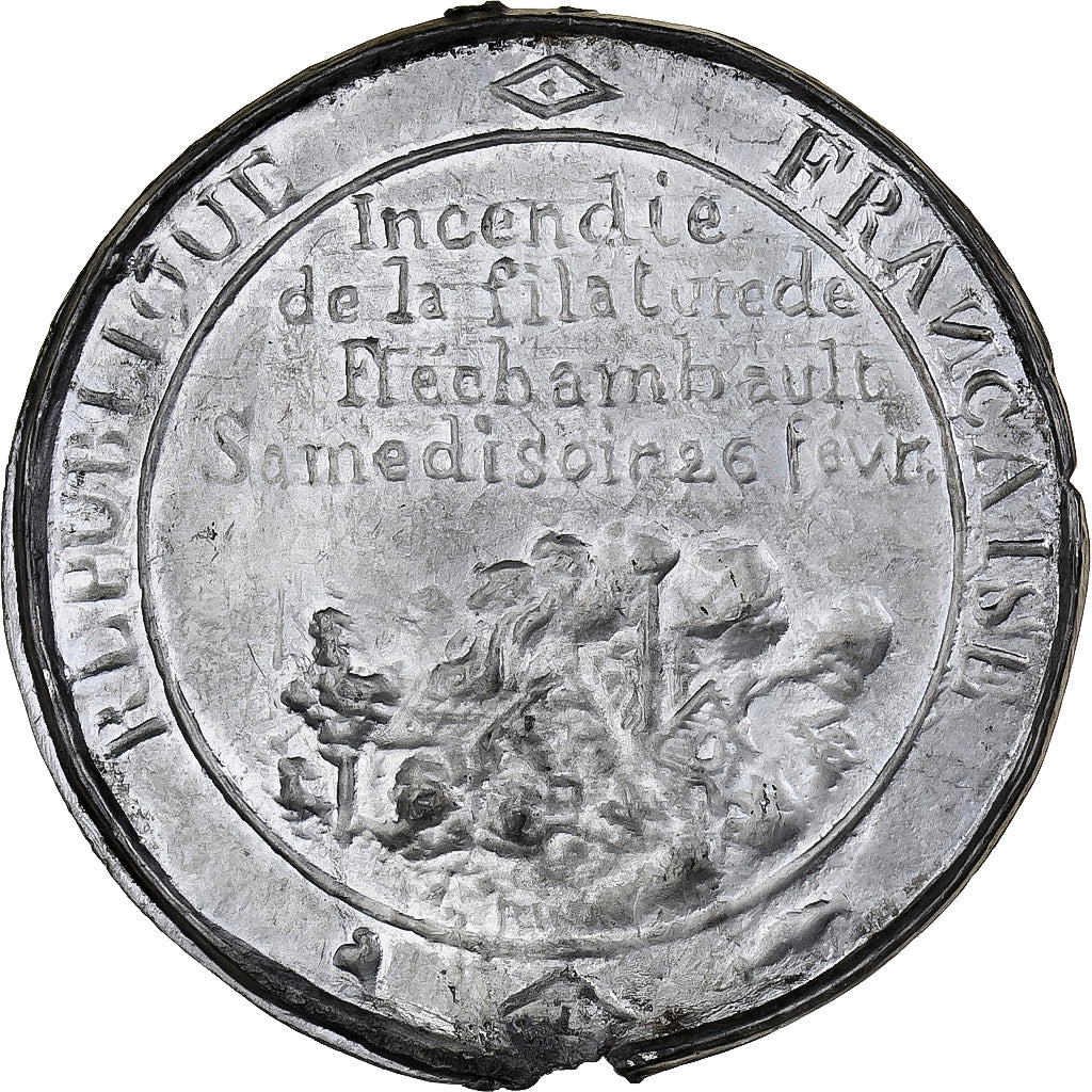 France, Médaille, Ville de Reims, Incendie de la Filature de Fléchambault