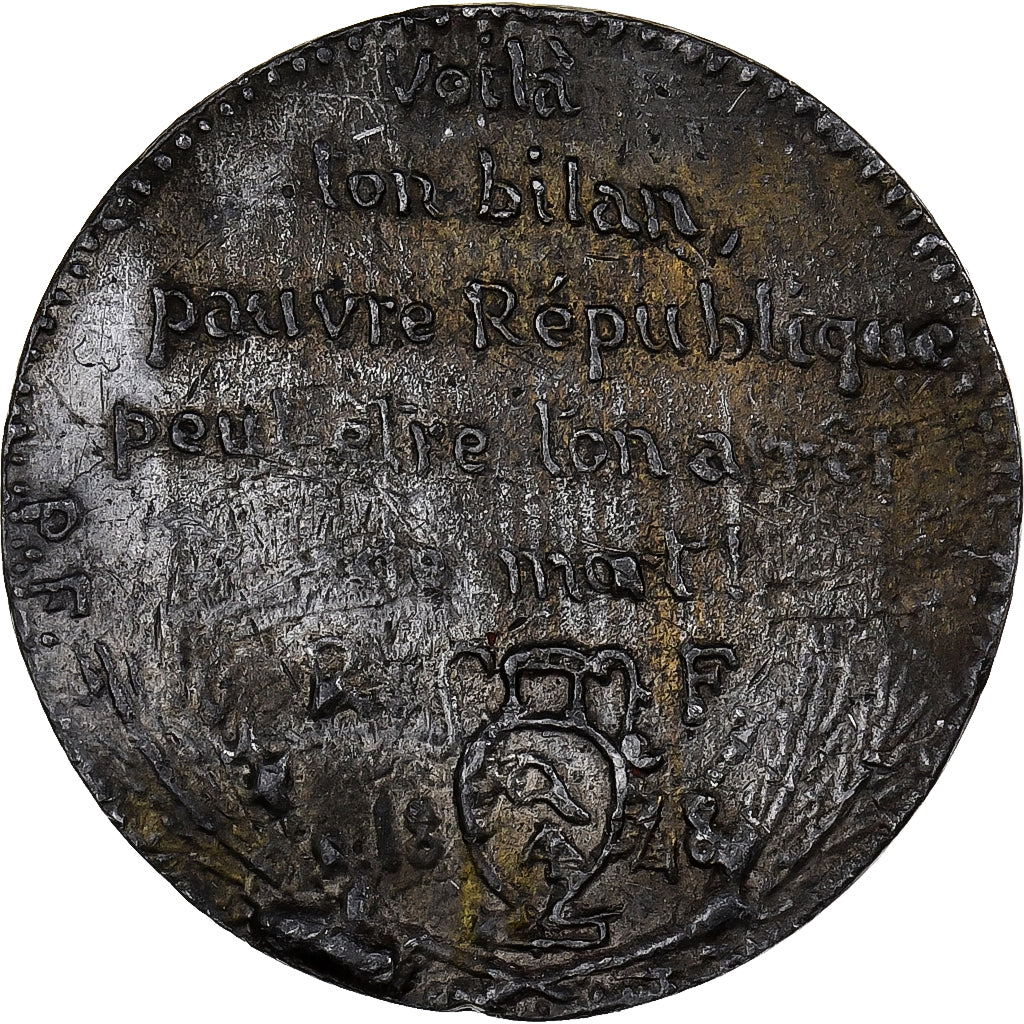 France, Medal, Etat de Siège, 1848, Tin, AU(50-53)
