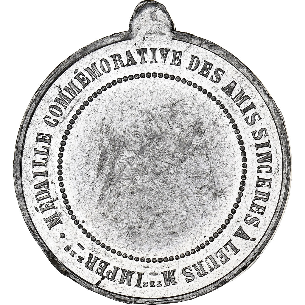 Francia, medalla, Fête Napoléonienne, (1848-1852), Hojalata, MBC+
