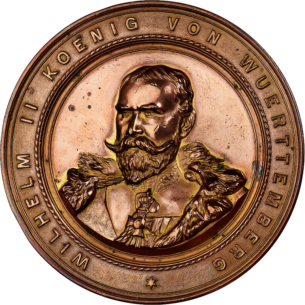 Alemania, medalla, Einweihung der neuen Neckarbrücke Stuttgart-CANNSTATT, 1893