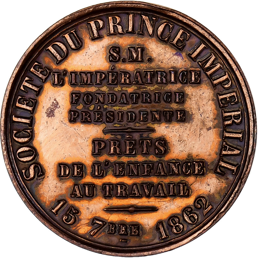 Frankreich, Medaille, Napoléon IV, Société du Prince Impérial, Enfance au