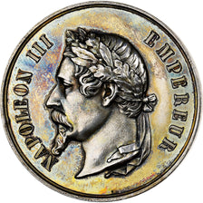 France, Médaille, Napoléon III, Exposition Canine à Lille, 1869, Argent, SPL