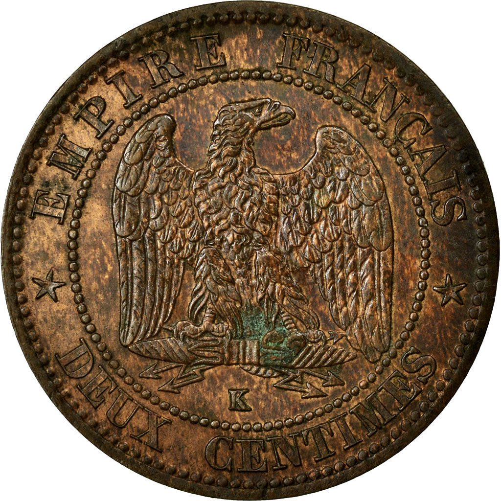 Monnaie, France, Napoleon III, Napoléon III, 2 Centimes, 1862, Bordeaux, TTB+