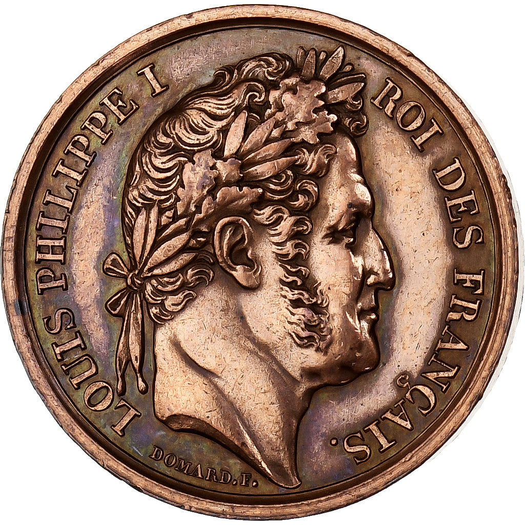 France, Medal, Mort de Louis-Philippe Ier à Claremont, 1850, Copper, Domard