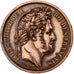 France, Medal, Mort de Louis-Philippe Ier à Claremont, 1850, Copper, Domard
