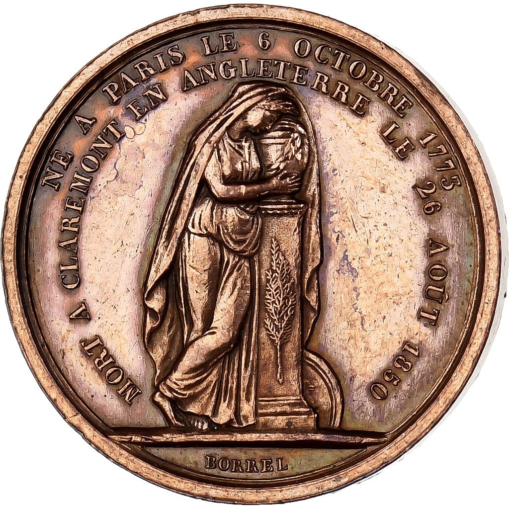 France, Medal, Mort de Louis-Philippe Ier à Claremont, 1850, Copper, Domard