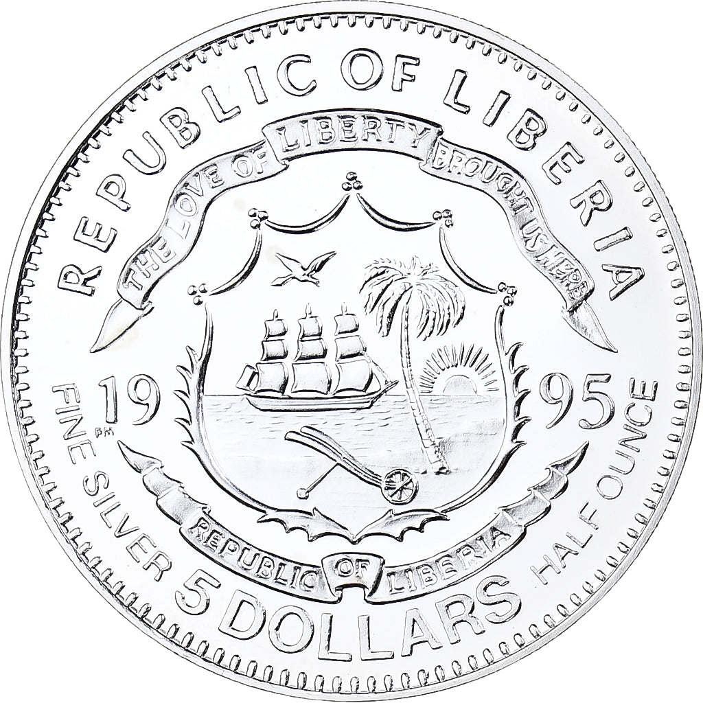 Liberia, 5 Dollars, 1995, Argento, FDC, KM:562
