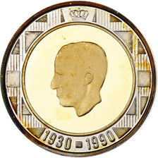 Belgien, 10 Ecu, 1990, Brussels, Gold And Silver, UNZ, KM:181