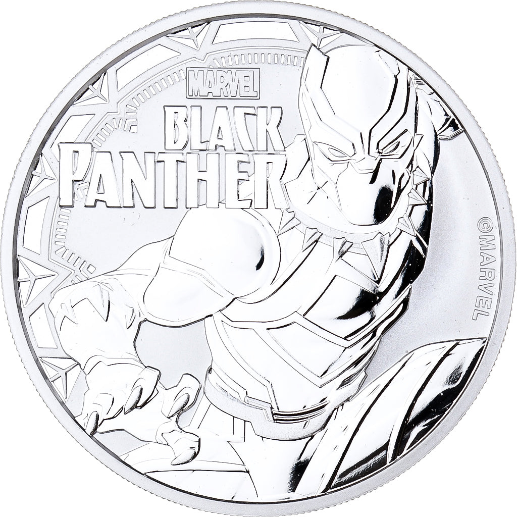 Tuvalu, 1 Dollar, 1 Oz, Black Panther, 2018, Silver, MS(65-70)