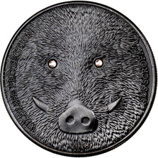 Mongolia, 500 Tugrik, Wild Boar, 2018, Silver, MS(65-70)
