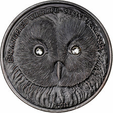 Mongolia, 500 Tugrik, Hibou de L'Oural, 2011, Silver, MS(65-70)