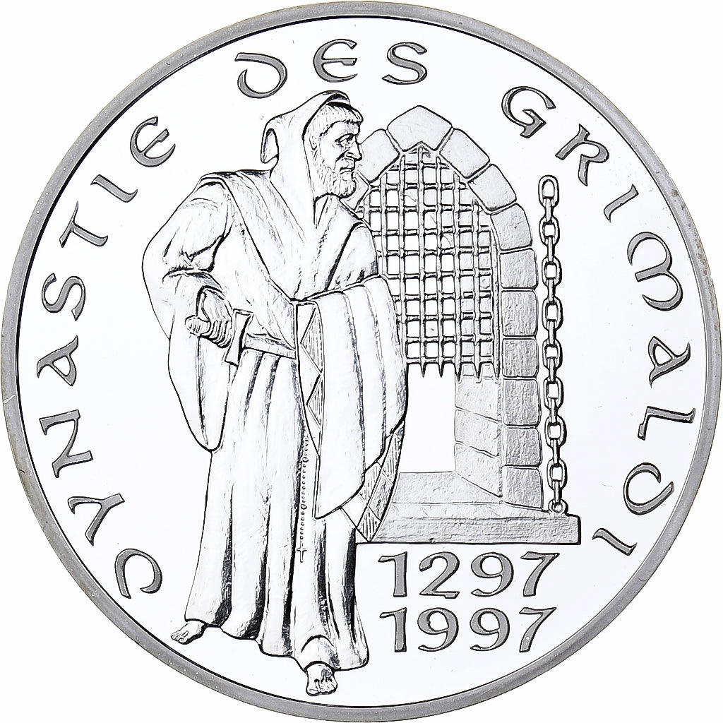 Monaco, Medal, Dynastie des Grimaldi, 1997, Silver, MS(65-70)