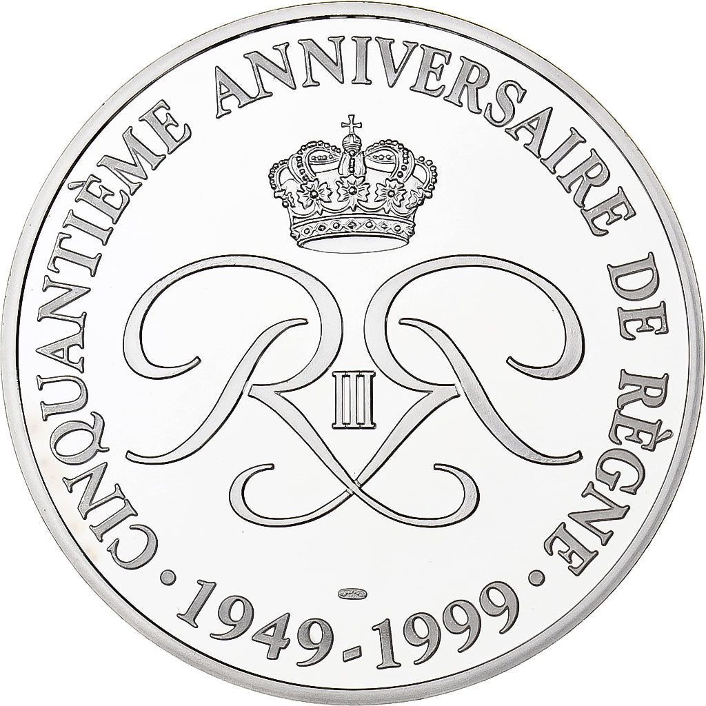 Monaco, Médaille, 50ème Anniversaire de Rainier III, 1999, Argent, FDC