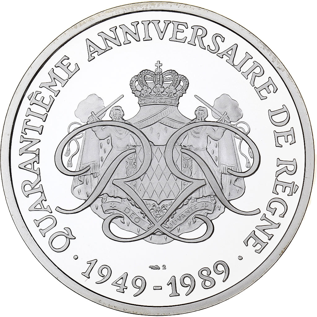 Monaco, Medal, 40 ème Anniversaire de Rainier III, 1989, Silver, MS(65-70)