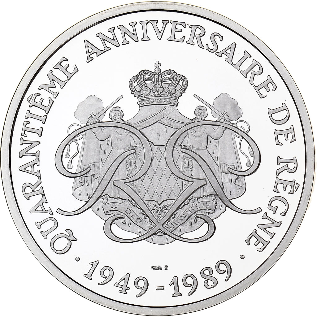 Monaco, Médaille, 40 ème Anniversaire de Rainier III, 1989, Argent, FDC