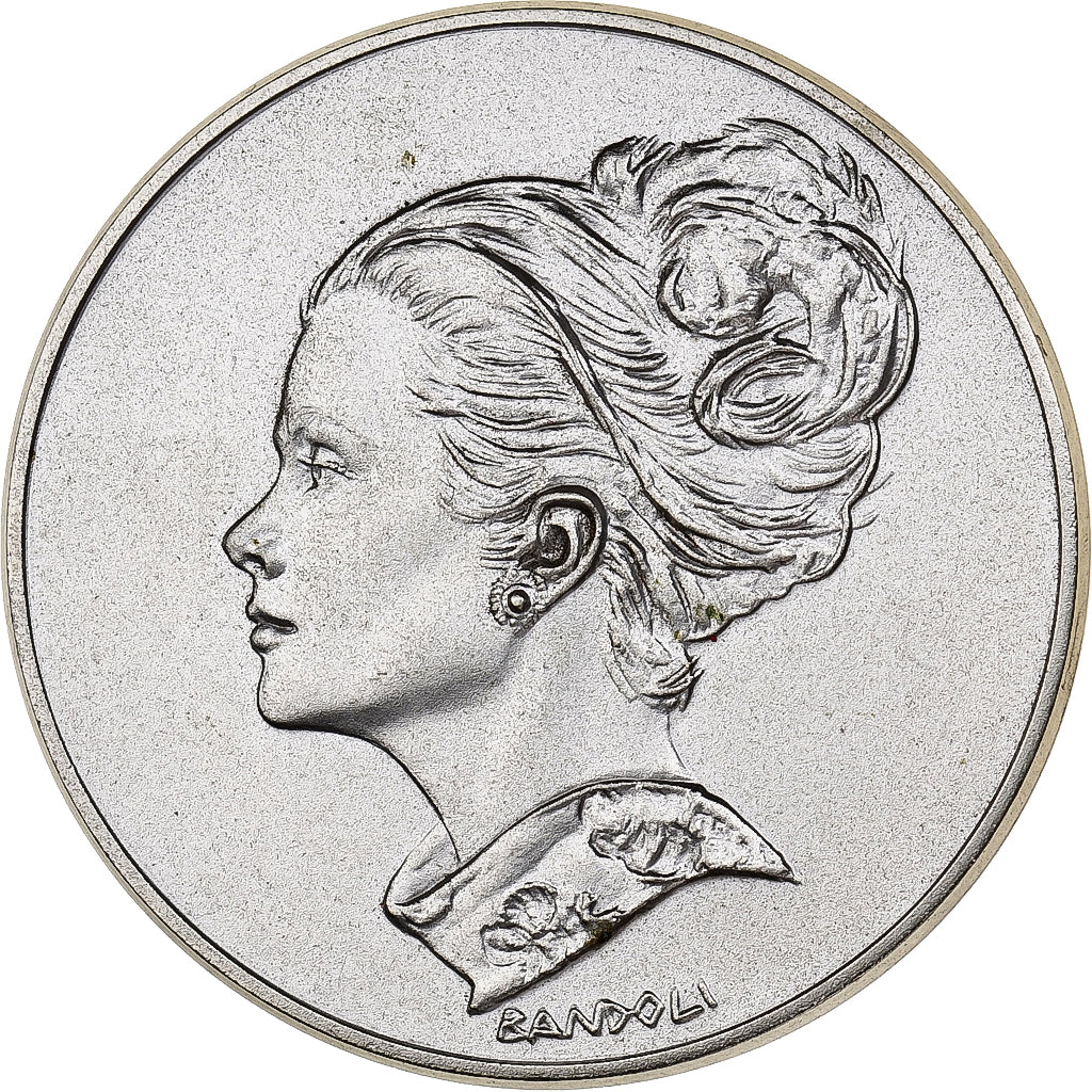 Monaco, Médaille, La Princesse Grace Kelly, 1982, Cuivre plaqué Argent