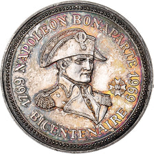 France, Medal, Napoléon Bonaparte, Bicentenaire, 1969, Silver, MS(60-62)
