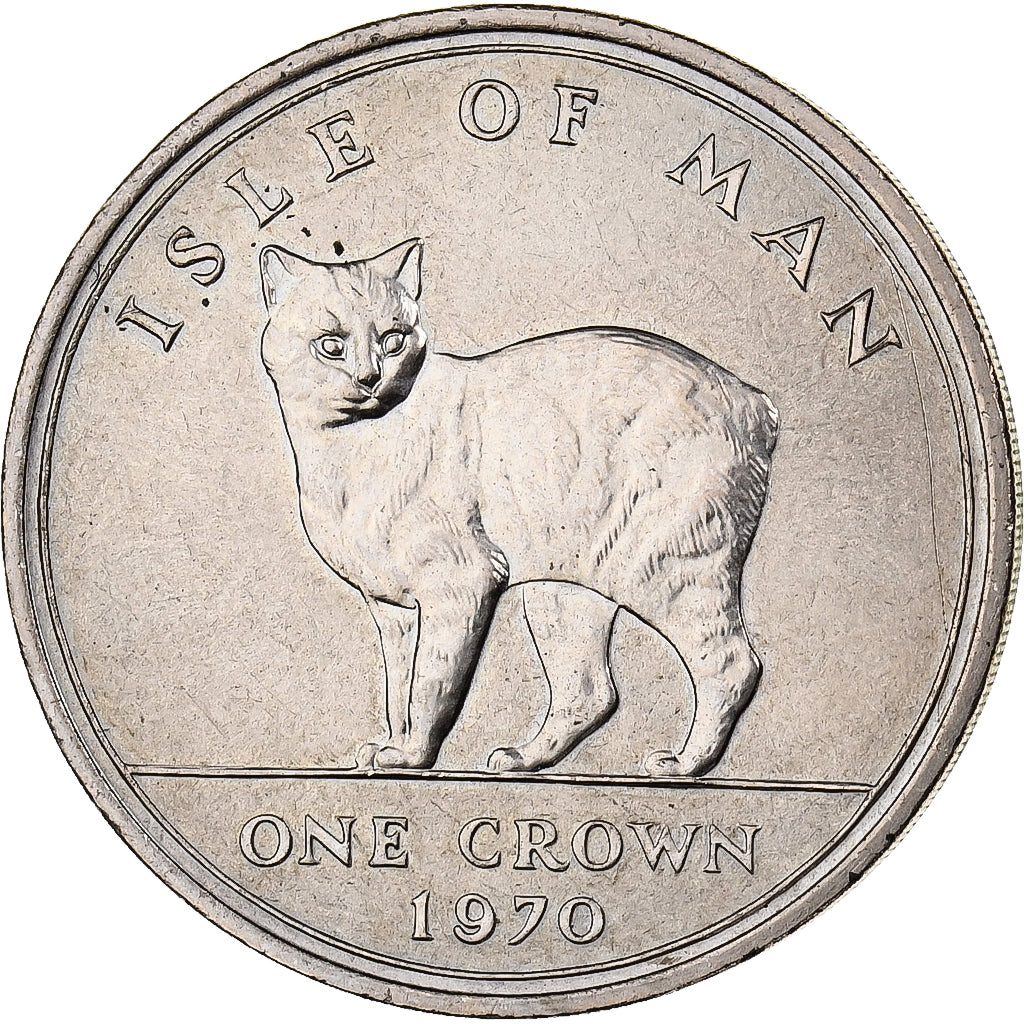 Isle of Man, Elizabeth II, Crown, 1970, Pobjoy Mint, Copper-nickel, AU(50-53)