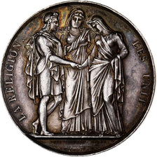Francia, medalla, Mariage, La Religion les Unit, 1827, Plata, De Puymaurin, EBC