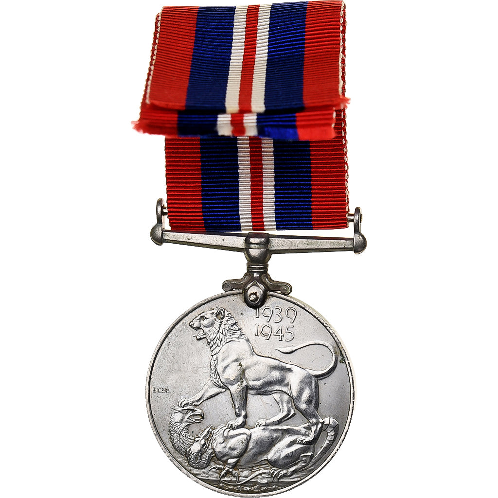 Reino Unido, War, Georges VI, medalha, 1939-1945, Não colocada em circulação