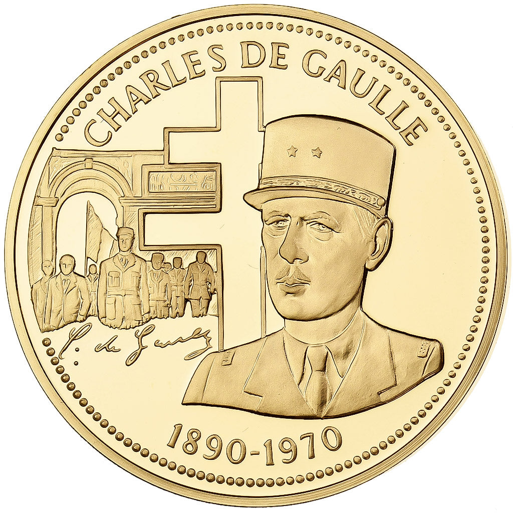 France, Médaille, Charles De Gaulle, Vermeil, FDC