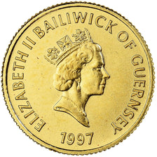 Guernsey, Elizabeth II, 5 Pounds, 1997, British Royal Mint, 50 ans du mariage de
